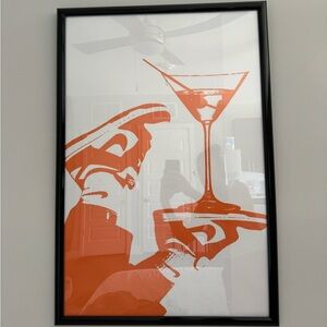 Beautiful nike / martini glass wall art. I have this hanging above my bed.